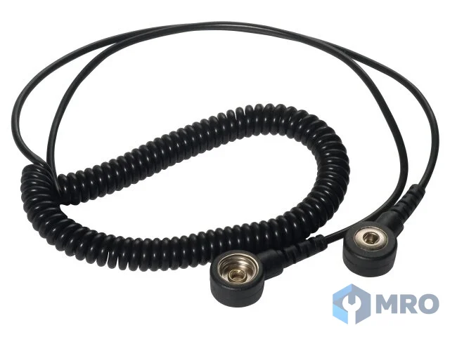 Warmbier 2101.752.3.10 coil cord, black, 2,4 m, 3/10 mm snap