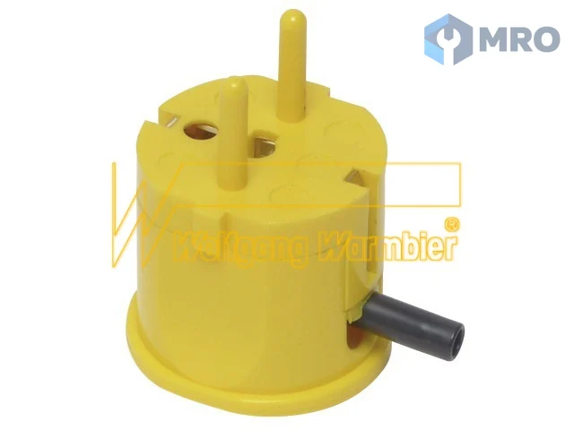 Warmbier 2200.110.Y Grounding plug, yellow, with banana plug socket