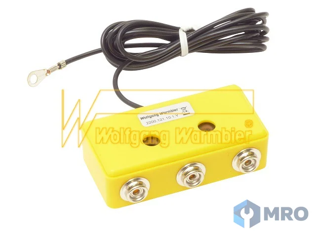 Warmbier 2200.121.10.1.Y earth connecting box, yellow, 3 x 10 mm snaps