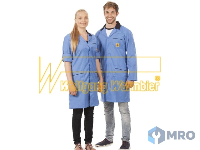 Warmbier 2618.AM160.B.2XL standard smock blue,size 2XL with blue collar&applications
