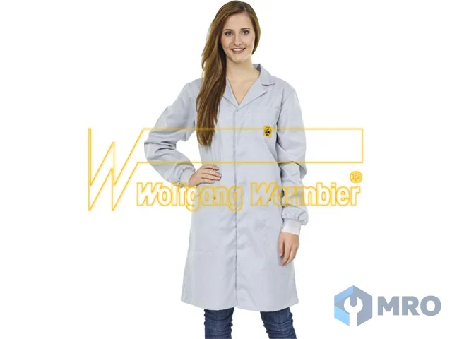 Warmbier 2645.AM160.C.5XL smock AM160, 3mm snap, conduct.cuffs, grey, size 5XL
