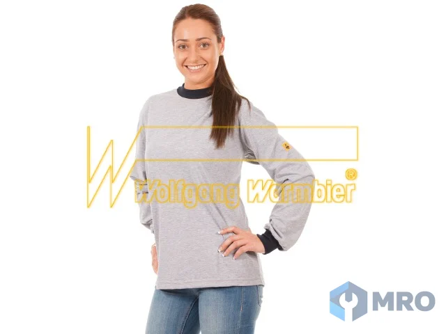 Warmbier 2645.T.XL T-Shirt,grey, size XL unisex,150 g/sqm, long sleeve
