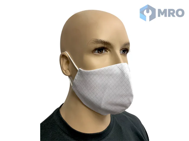 Warmbier 2675.AM110.FM ESD face mask AM110 fabric, white, with round ear straps