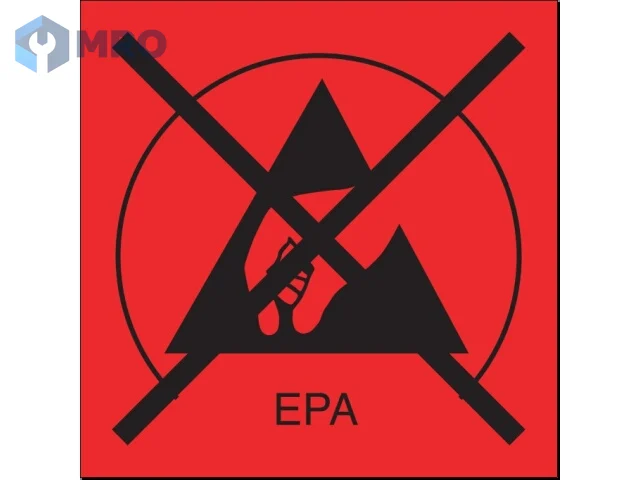 Warmbier 2850.3030.R ESD-symbol, type, EPA-label, red/crossed