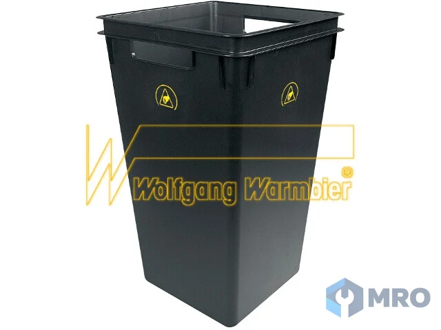 Warmbier 5180.855 waste bin, conductive, rectangular, 40 liters