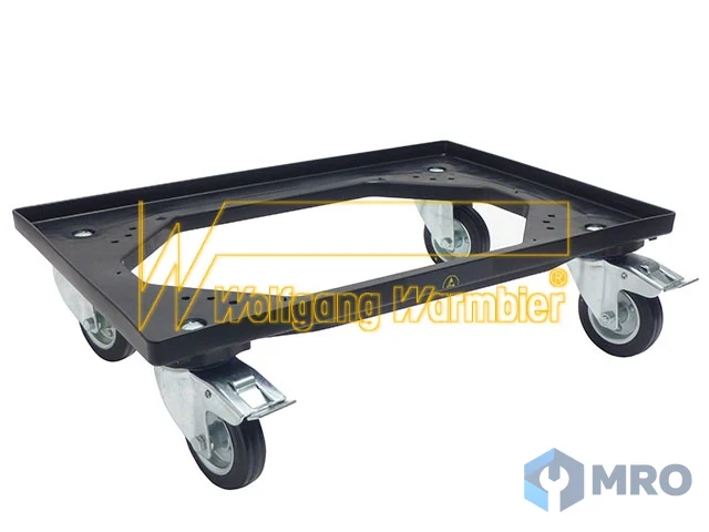 Warmbier 5390.250.N transport rolli, PP black cond 4 conductive swivel castors