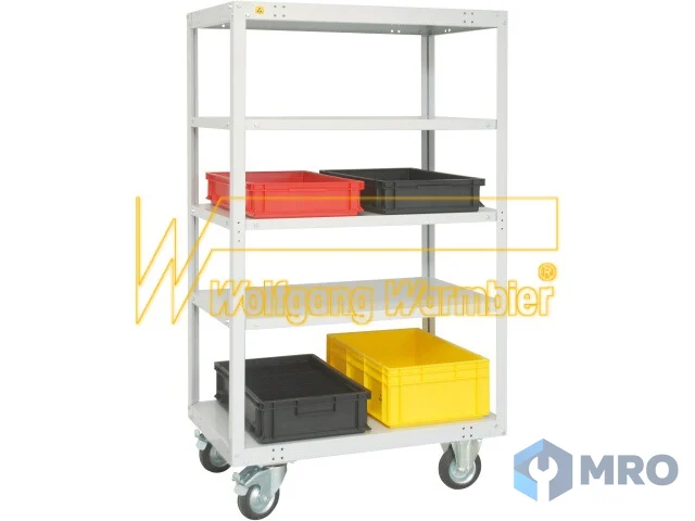 Warmbier 5390.T Transport cart with 5 metal shelves