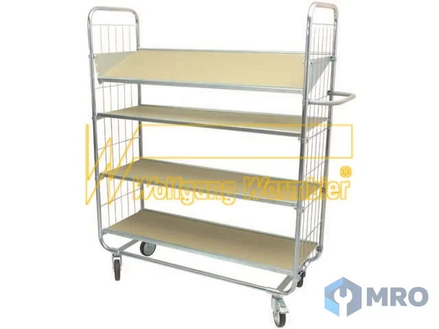 Warmbier 5390.W4 utility cart with 4 shelves 1395 x 470 x 1590 mm