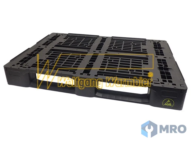 Warmbier 5395.800 transport pallet, conductive, black, 1200x800x150 mm