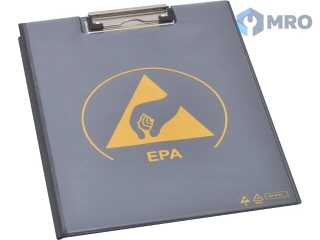 Warmbier 5710.CB.B Clipboard with cover A4 PVC IDP-STAT, 245 x 315 mm, black