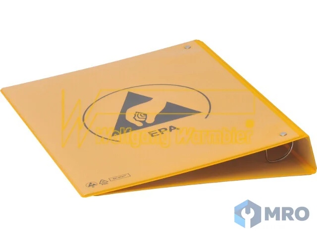 Warmbier 5710.RB.Y Ring binders A4 PVC,IDP-STAT back width 45mm/4 rings yellow