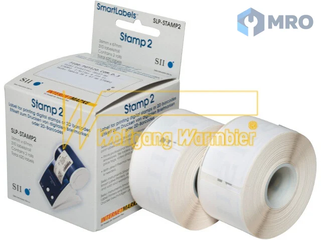 Warmbier 7100.PGT120.COM.D.3 Label rolls 36 x 67 mm