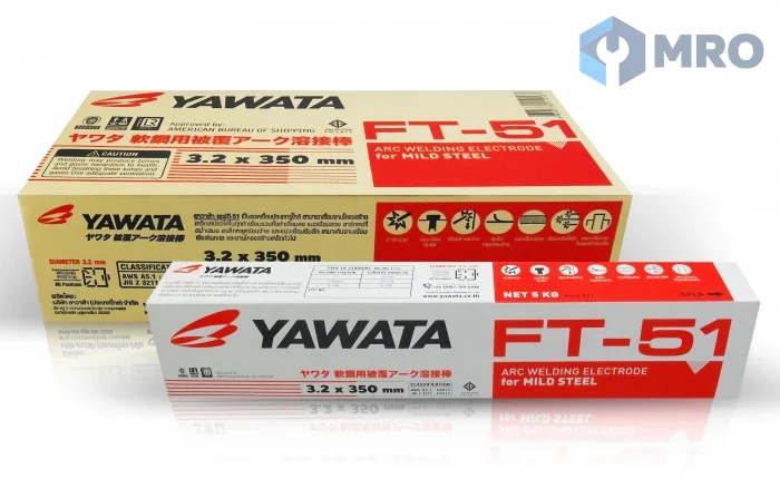 Yawata FT-51 3.2mm ลวดเชื่อมไฟฟ้า Yawata FT-51 ขนาด 3.2 มม. (กล่อง 5 กก.)