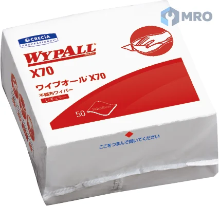 Crecia 60570 ผ้าเช็ดอุตสาหกรรม WypAll X70 พับ 4 (ลัง 18 แพ็ก × 50 แผ่น)