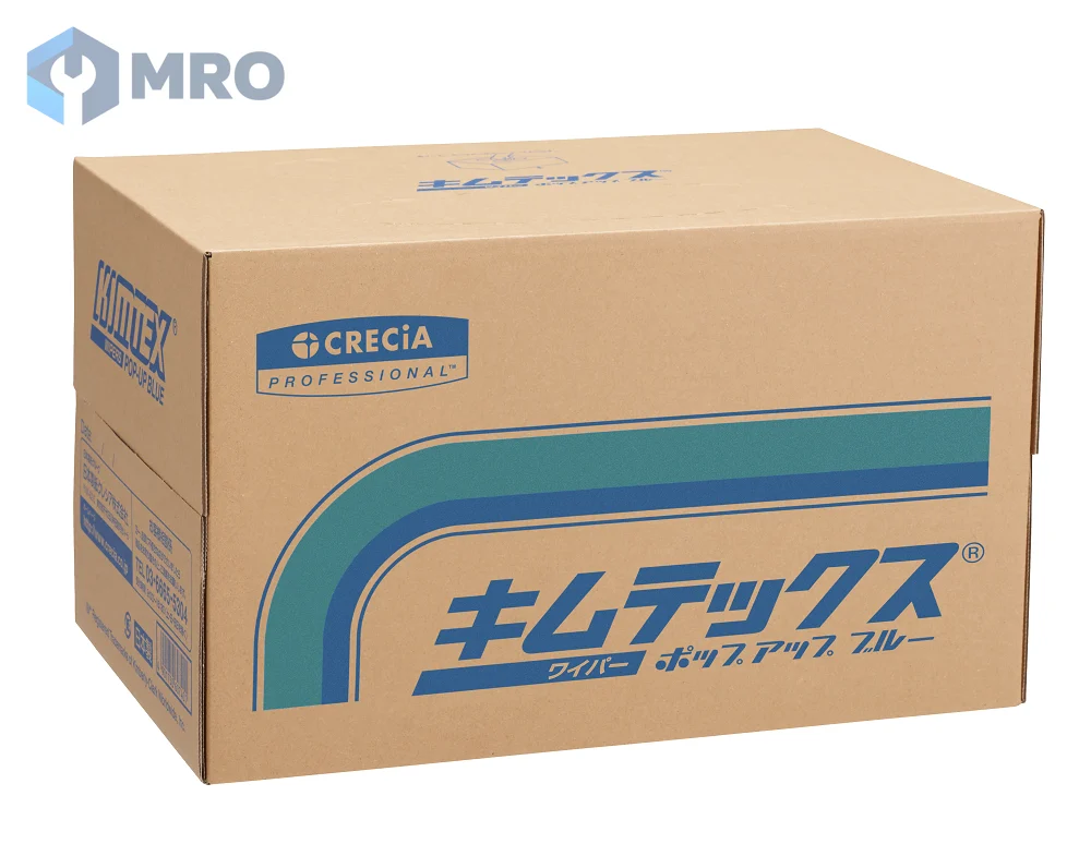 Crecia 60740 ผ้าเช็ดอุตสาหกรรม Kimtex สีน้ำเงิน กล่องดึง
