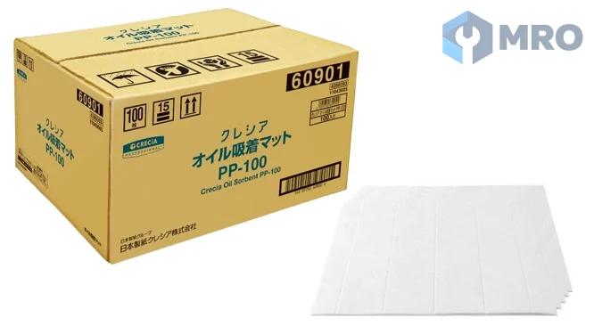 Crecia 60900 แผ่นซับน้ำมัน Crecia PP-100 50×40 ซม. (ลัง 100 แผ่น)