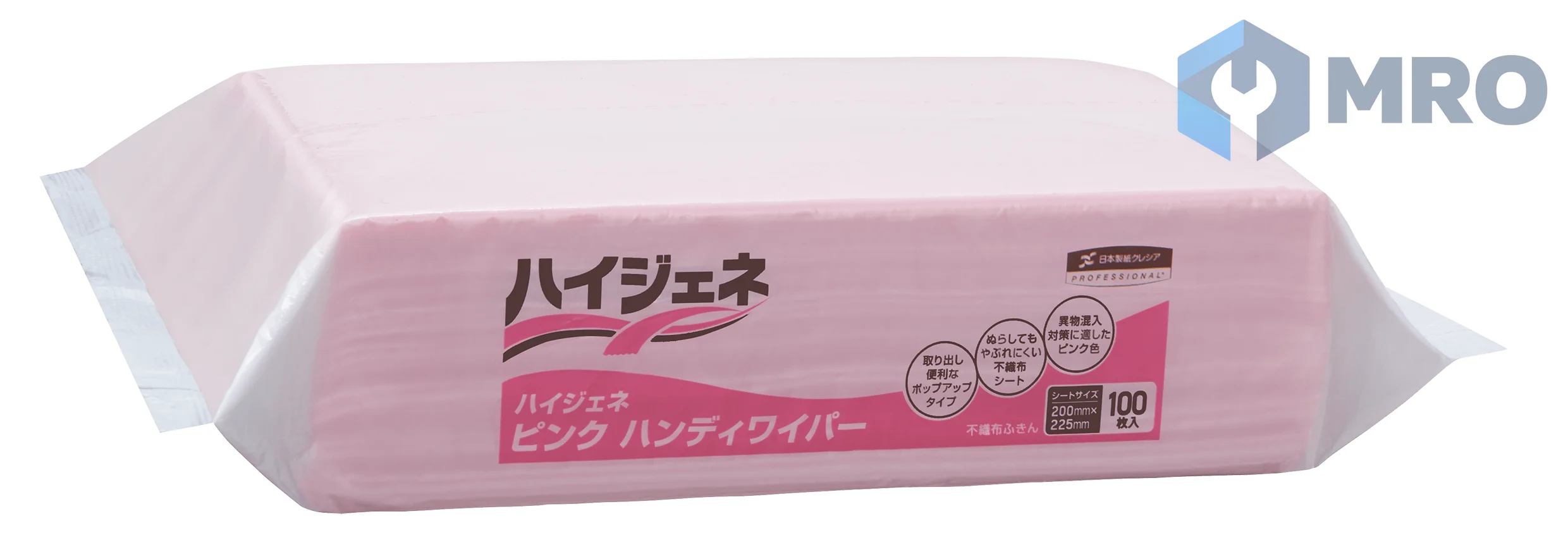 Crecia 62101 ผ้าเช็ดอเนกประสงค์ Crecia Hygiene สีชมพู 62101 (ลัง 16 แพ็ก × 100 แผ่น)