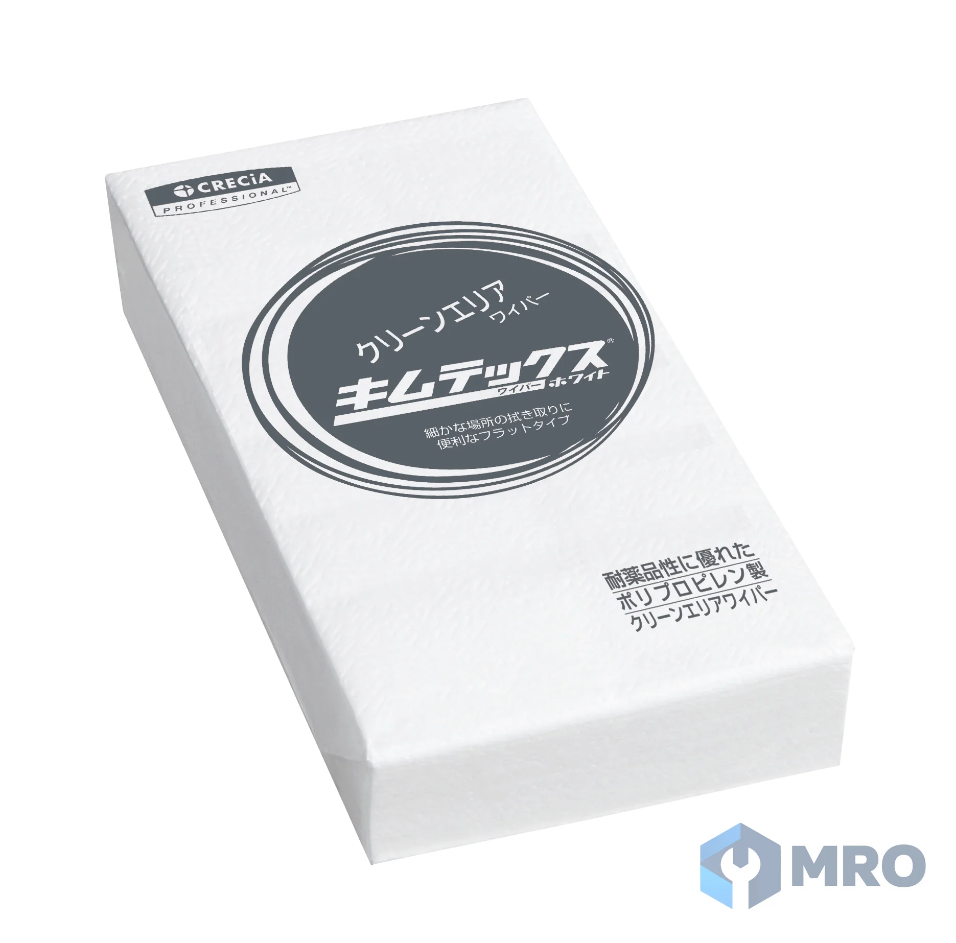 Crecia 63200 ผ้าเช็ดคลีนรูม Kimtex สีขาว 11.5×23 ซม. (ลัง 30 แพ็ก × 100 แผ่น)
