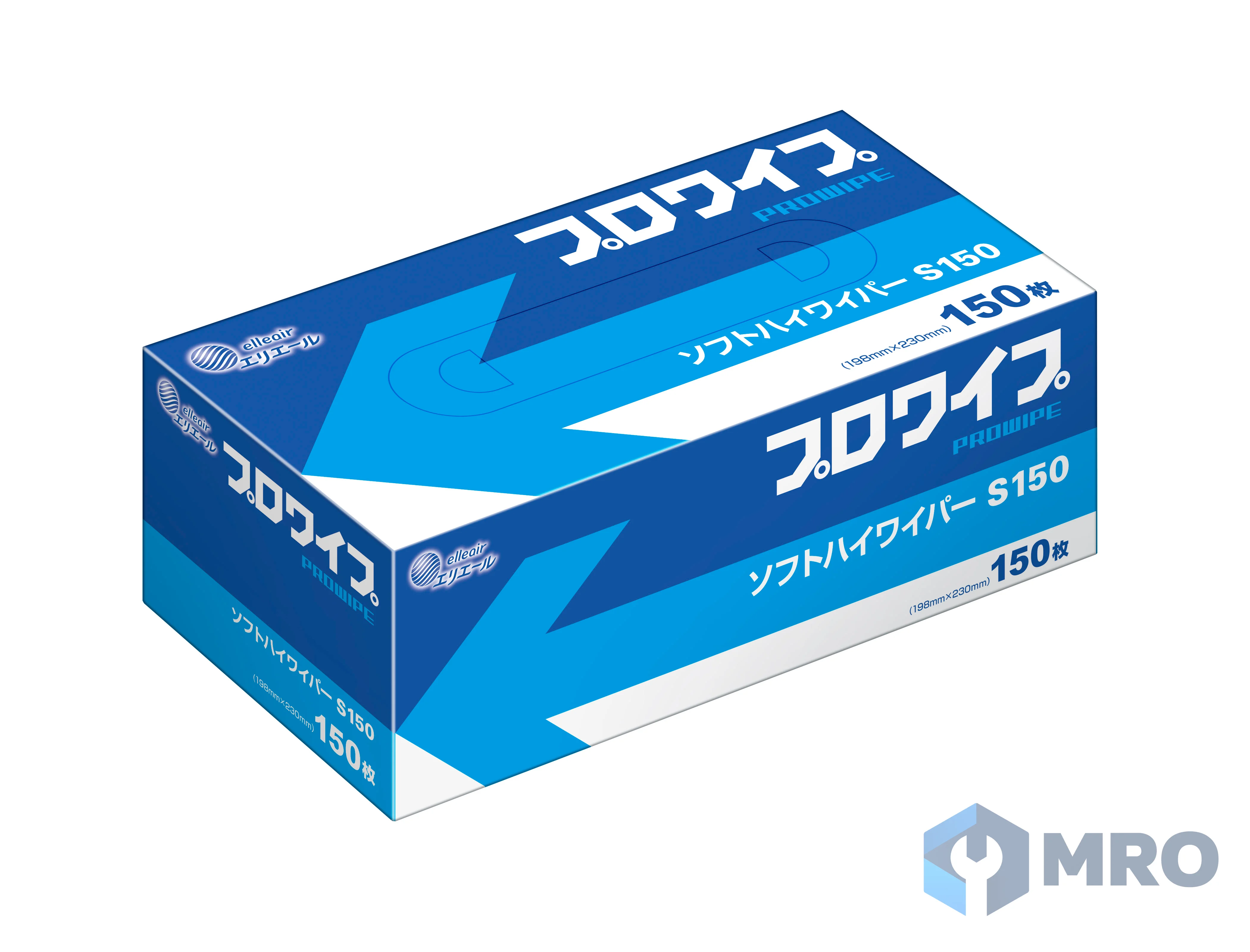 Daio Paper (Elleair) 703129 กระดาษเช็ดงาน Elleair Pro Wipe Soft Wiper S150 703129 เหนียวพิเศษ (ลัง 36 กล่อง × 150 แผ่น)