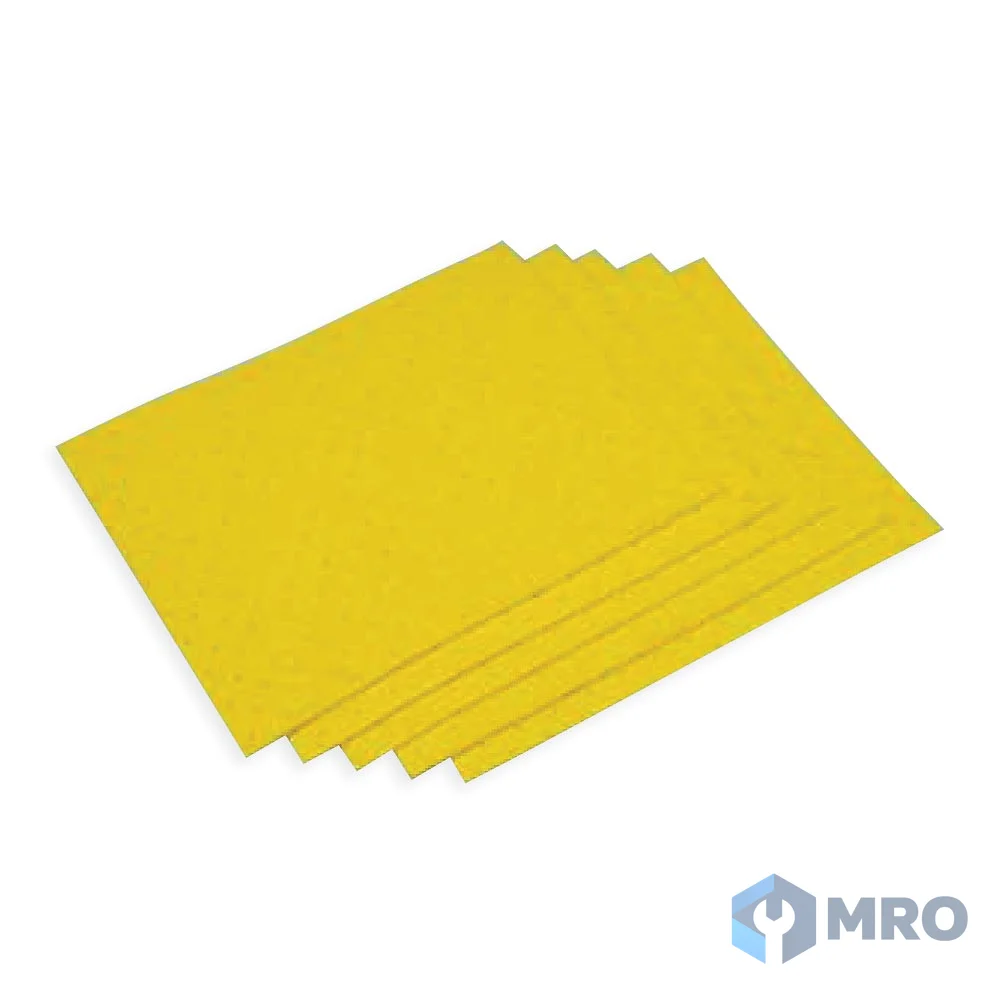Hashimoto Cloth YHO-4050 แผ่นซับสารเคมี Hashimoto YHO-4050 สีเหลือง 400 × 500 มม. (กล่อง 150 แผ่น)