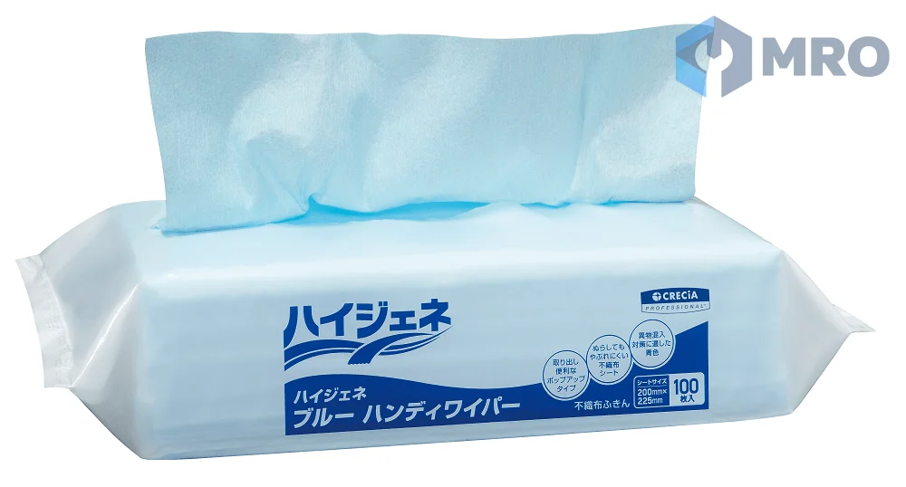 Nippon Paper Crecia 62102 ผ้าเช็ดอเนกประสงค์สีฟ้า Crecia Hygiene 62102 ป๊อปอัป (ลัง 16 แพ็ก × 100 แผ่น)