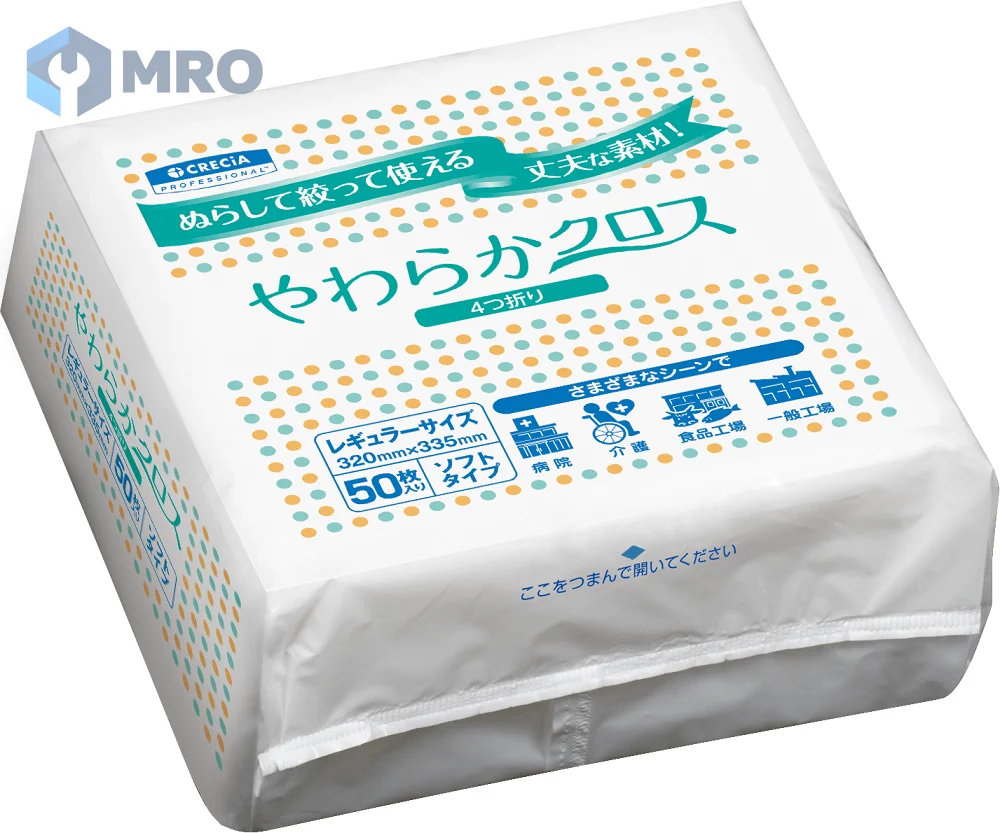 Nippon Paper Crecia 65200 ผ้าเช็ดงานนอนวูฟเวนเนื้อนุ่ม Crecia 65200 สีขาว (ลัง 900 แผ่น)